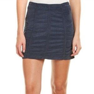 FREE People Blue Corduroy Modern Femme Cord Mini Skirt